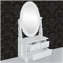 vidaXL Coiffeuse avec Miroir Pivotant Table de Maquillage MDF Commode Buffet