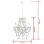vidaXL Chandelier 2800 Cristaux Salon Suspension Luminaire Plafonnier Lustre