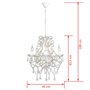 vidaXL Chandelier 2800 Cristaux Salon Suspension Luminaire Plafonnier Lustre