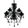 vidaXL Lustre avec 5 Ampoules Cristal Plafonnier Lumière Salon Chambre Maison