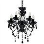 vidaXL Lustre avec 5 Ampoules Cristal Plafonnier Lumière Salon Chambre Maison