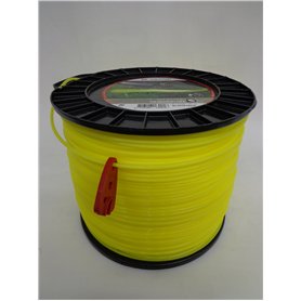 Trimmer Line Fil de Coupe pour Toutes Les débroussailleuses en Nylon Jaune 3,0 mm x 281 m
