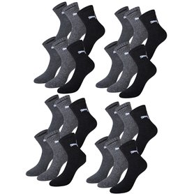 Lot de 12 chaussettes de sport Puma - Courtes - Avec semelle, Mixte, anthracite / grau 207, 43-46