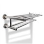 vidaXL Porte Serviettes Double Barre Fixe 6 Tubes Salle de Bain Toilette