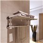 vidaXL Porte Serviettes Double Barre Fixe 6 Tubes Salle de Bain Toilette