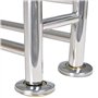 vidaXL Porte Serviettes Double Barre Fixe 6 Tubes Salle de Bain Toilette