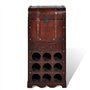 vidaXL Casier Bouteilles Rangement 9 Bouteilles Bois Cuisine Bibliothèque Vin