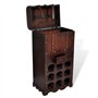 vidaXL Casier Bouteilles Rangement 9 Bouteilles Bois Cuisine Bibliothèque Vin