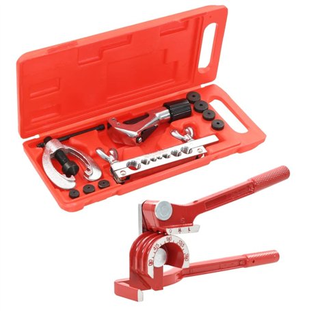 vidaXL Boîte à Outils avec une Pince à Cintrer Malette Réparation Tuyaux