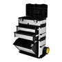 vidaXL Caisse Valise Coffre Boîte à Outils à Roulette Rangement Stockage