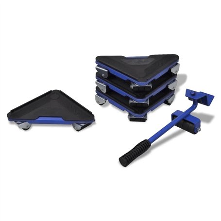 vidaXL Kit de déplacement de Meuble, 1 Levier et 4 Coins roulants
