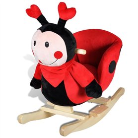 vidaXL Coccinelle à Bascule pour Bébés Peluche Animaux Jouet d'Enfants Maison