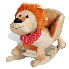 vidaXL Lion à Bascule pour Bébés Peluche Animaux Jeu Jouet d'Enfants Maison