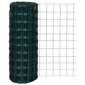 vidaXL Grillage 10x1,0 m avec Mailles Clôture Portail Barrière Bordure Jardin