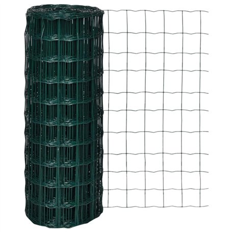 vidaXL Grillage 10x1,0 m avec Mailles Clôture Portail Barrière Bordure Jardin