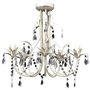 vidaXL Lustre en Cristal Transparent plafonnier 5 Feux Lampe luminaire