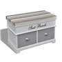 vidaXL Banc de Rangement avec 2 Tiroirs Coussin Banquette Coffret de Rangement