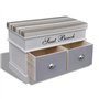 vidaXL Banc de Rangement avec 2 Tiroirs Coussin Banquette Coffret de Rangement