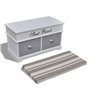 vidaXL Banc de Rangement avec 2 Tiroirs Coussin Banquette Coffret de Rangement