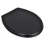 vidaXL Abattant WC à Fermeture Amortie Noir Lunette de Toilette Salle de Bain