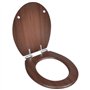 vidaXL Abattant WC à Fermeture en Douceur Marron Siège Cuvette Lunettes WC