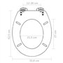 vidaXL Abattant WC à Fermeture en Douceur Marron Siège Cuvette Lunettes WC