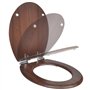 vidaXL Abattant WC à Fermeture en Douceur Marron Siège Cuvette Lunettes WC