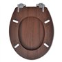 vidaXL Abattant WC à Fermeture en Douceur Marron Siège Cuvette Lunettes WC