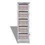 vidaXL Chiffonnier en Bois Colonial Blanc avec 5 paniers