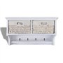 vidaXL Bois de Paulownia Porte-Manteau Blanc Murale Vêtements Chambre Entrée