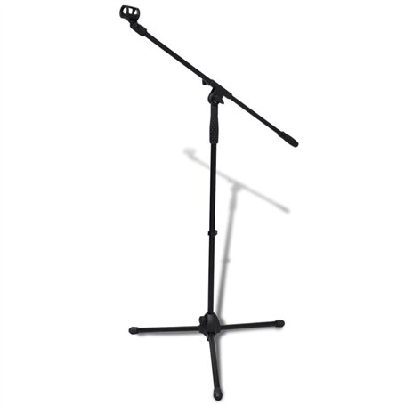 Pied de microphone réglable en hauteur et pliable