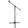 Pied de microphone réglable en hauteur et pliable
