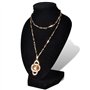 vidaXL 4X Présentoir Buste d'Exposition pour Colliers Flanelle Support Collier