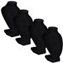 vidaXL 4X Présentoir Buste d'Exposition pour Colliers Flanelle Support Collier