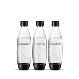 SodaStream Bouteilles fusionnées pour gazéificateur Source, Play, Power, Spirit, Fizzi, 1 litre, lot de 3 (3 x 1 L)