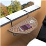 vidaXL Table de Balcon Suspendue Demi-Circulaire Terre Cuite Meuble de Jardin
