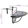 vidaXL Table de Balcon Suspendue Demi-Circulaire Table de Jardin Terrasse