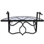 vidaXL Table de Balcon Suspendue Demi-Circulaire Table de Jardin Terrasse