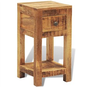 vidaXL Table d'appoint 1 tiroir en Bois Massif