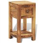 vidaXL Table d'appoint 1 tiroir en Bois Massif