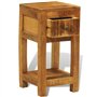 vidaXL Table d'appoint 1 tiroir en Bois Massif