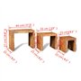 vidaXL Set de 3 Tables gigognes en manguier recyclé Style Antique