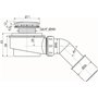 Alcaplast A471CR-50 Bonde d'écoulement, Chrom