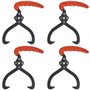 vidaXL 4X Crochet de Levage Pince à Bois Fourche-Pince à Bûches de Cheminée