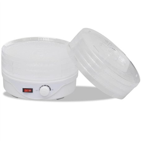vidaXL Déshydrateur 6 Plateaux Empilables Alimentaire 250 W Sèche-Linge Fruits