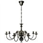 vidaXL Lustre Métal Noir Antique 8 Ampoules E14 Suspension Plafonnier Lampe