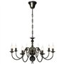 vidaXL Lustre Métal Noir Antique 8 Ampoules E14 Suspension Plafonnier Lampe