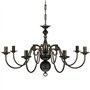 vidaXL Lustre Métal Noir Antique 8 Ampoules E14 Suspension Plafonnier Lampe