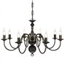 vidaXL Lustre Métal Noir Antique 8 Ampoules E14 Suspension Plafonnier Lampe