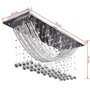 vidaXL Plafonnier avec perles en verre cristal Étincelant Blanc 8 x G9 29 cm